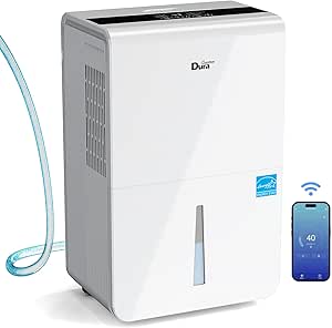 Dehumidifier for Basement, ENERGY STAR Certified, 4500 Sq.Ft, 70 Pints/Day, Includes Drain Hose and Pump, White