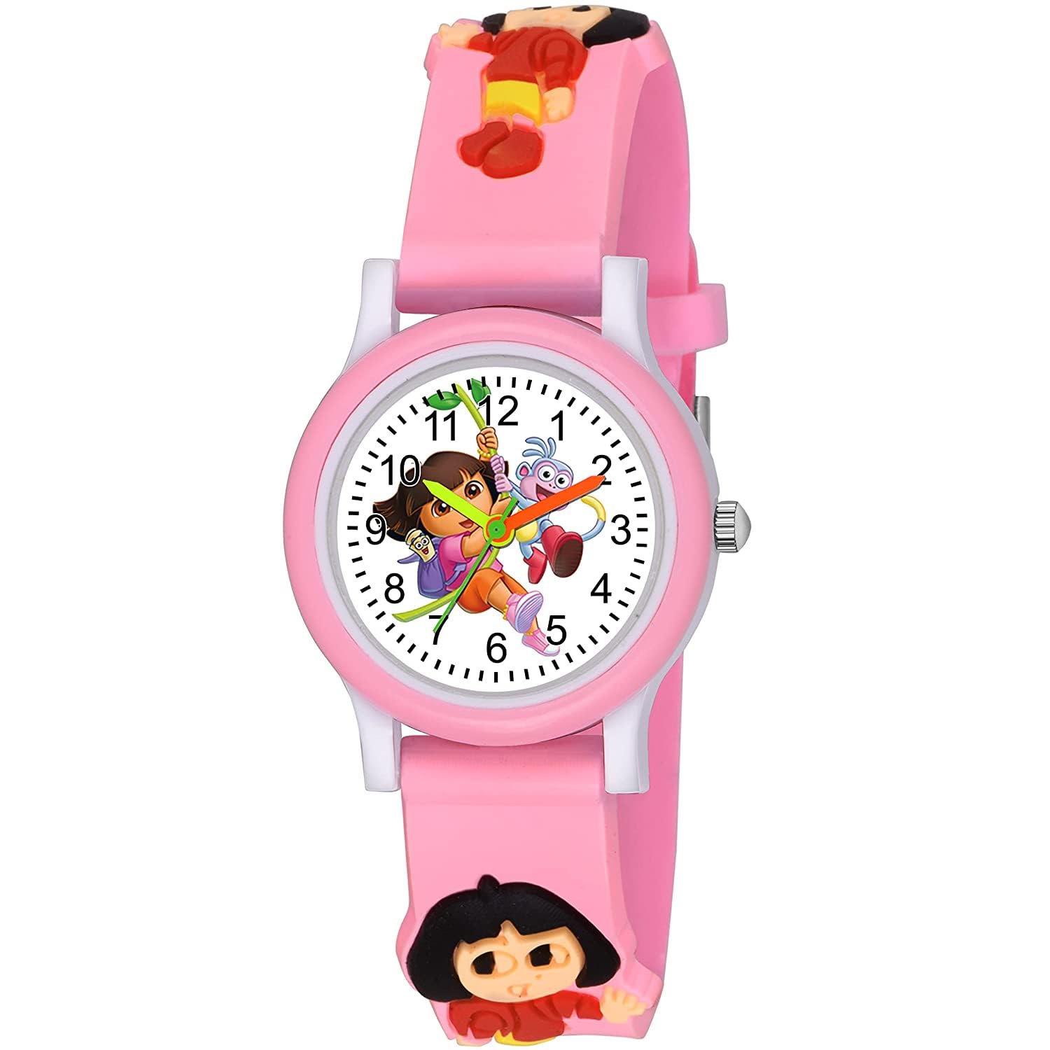 Rozti White Dial Dora Love Pink Strap Silicone Belt Analogue Girls Kids Watch (B0CH3NLZQB) Amazon Price History, Amazon Price Tracker