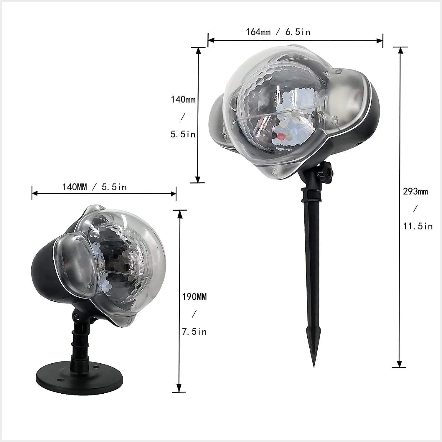 Proiettore di luci per neve, proiettore di luce rotante natalizio con fiocchi di neve, IP65, impermeabile, per esterni, per Halloween, vacanze, feste, decorazione domestica, giardino, con telecomando