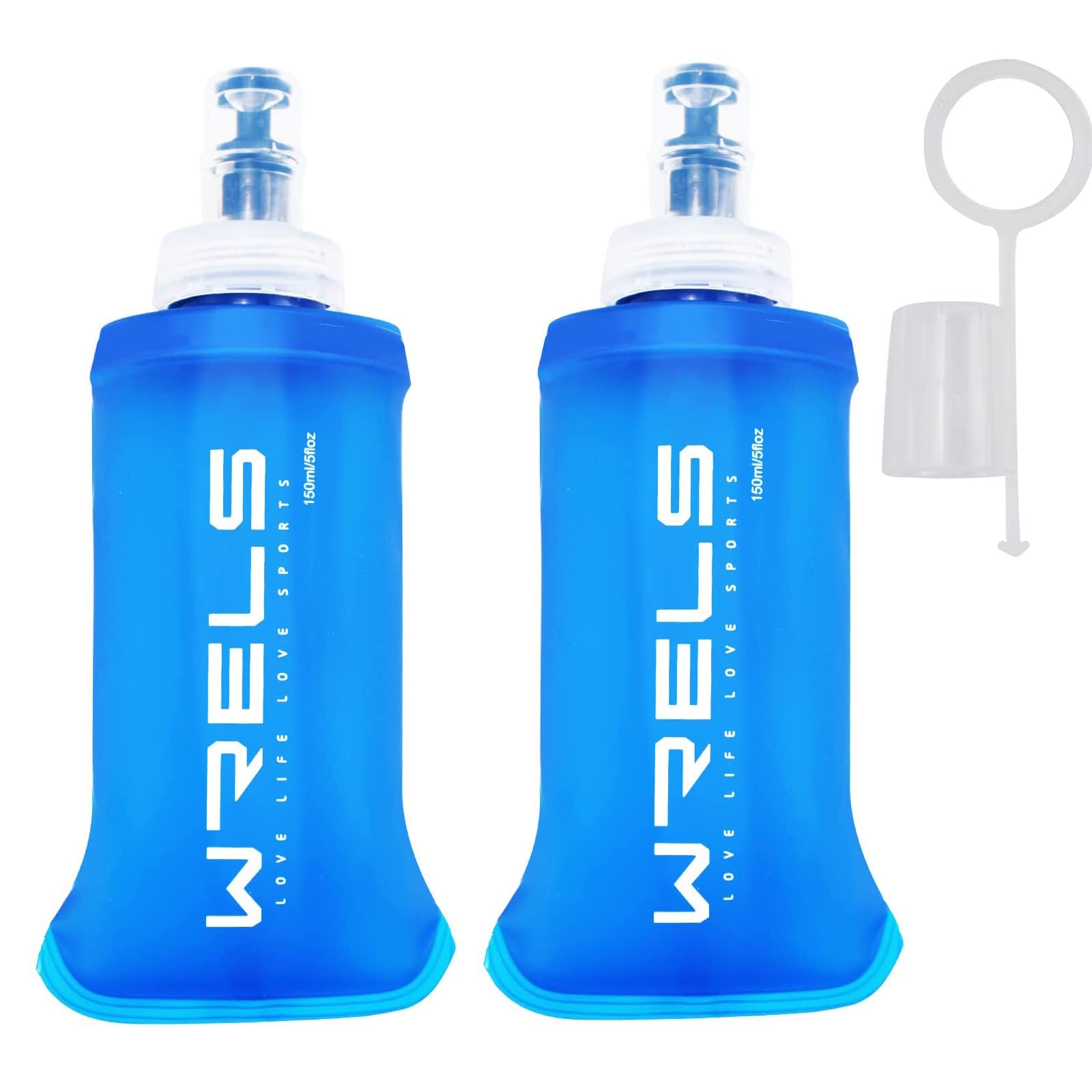 Frasco de agua suave para correr, botellas de agua blandas, pequeñas, sin BPA, para deportes, senderismo, paquete de hidratación de 5 onzas/8 onzas/17 onzas