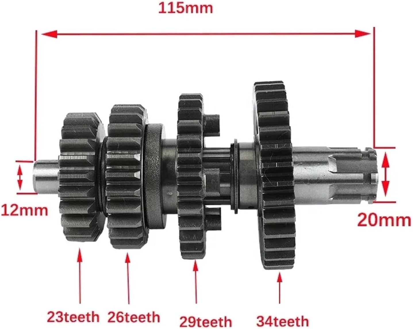 LF125 Transmission Gear Box Main Counter Shaft Assy lifan 125 125cc 1P52FMI Horizontal Engine kayo BSE Pit Bike Parts