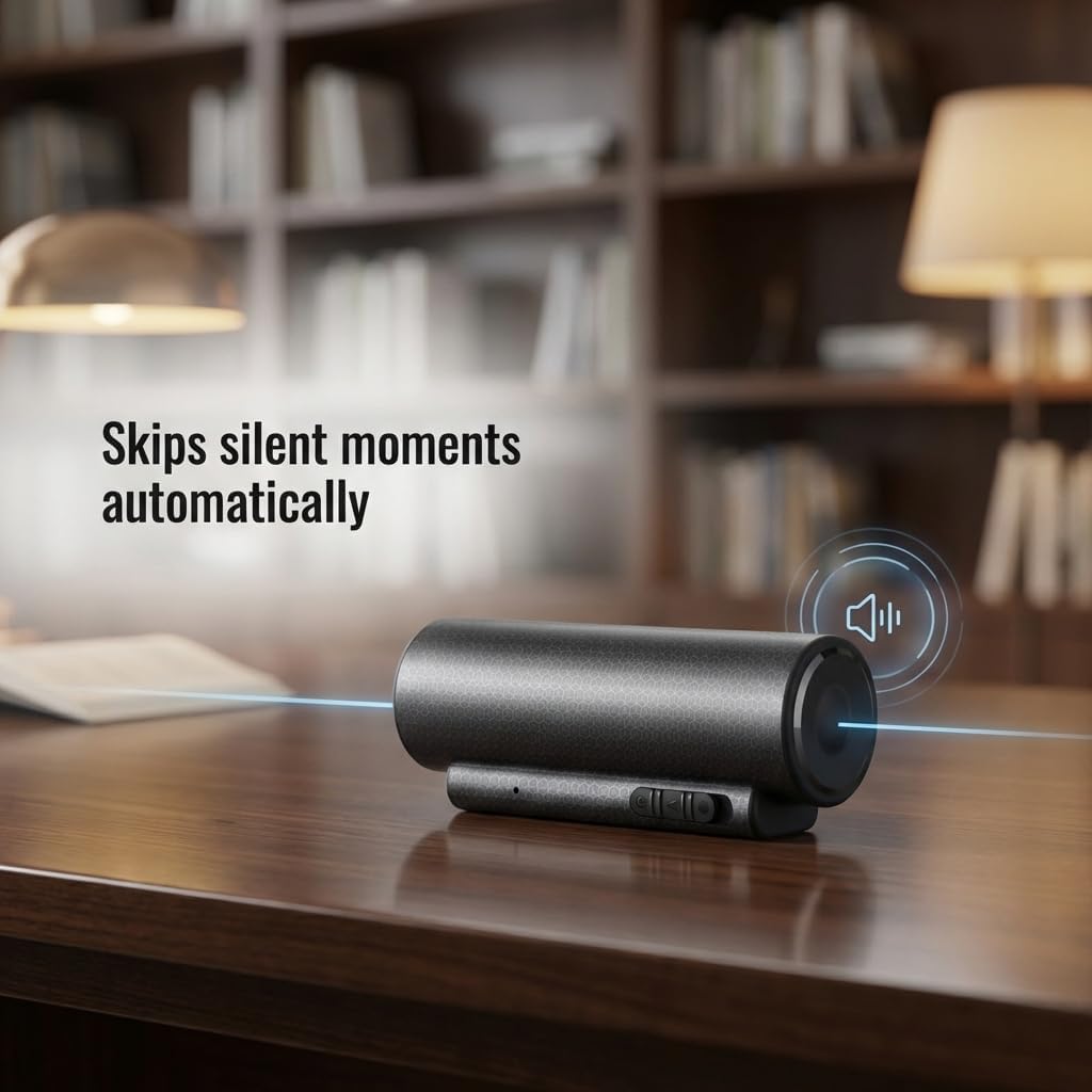 64GB Magnetic Voice Activated Recorder | Noise Reduction | Up to 200 Hours Continuous Recording | for Meetings/Interviews/Classes