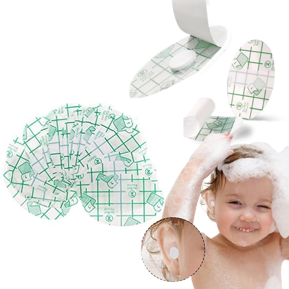MVM Enterprise Baby Waterproof Ear 20 Stickers, Baby Waterproof Ear Protector, Newborn Ear Protection for Swimming Showering Surfing Snorkeling and Other Water Sports Kids Size (Pack of 20)-image-24