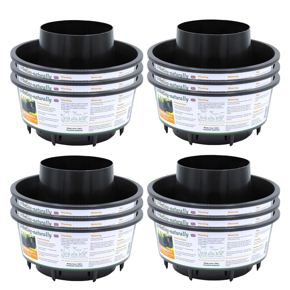 Gardening Naturally Black Tomato Grow Pot For (Pack Of 12)