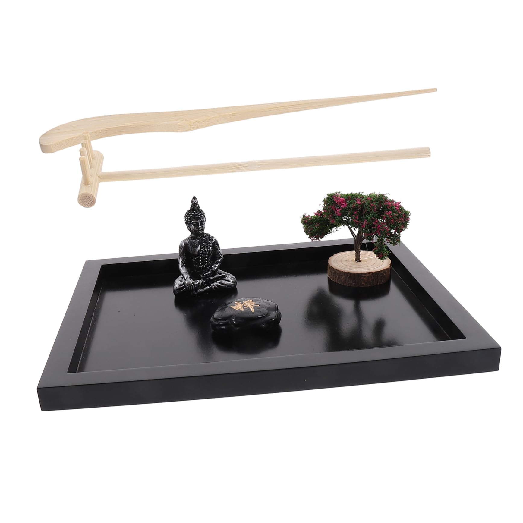 TOYANDONA Jardin pour Bureau Kit De Décoration avec Statue Bouddha Bac à Sable Décoratif Ornement De Table Intérieur
