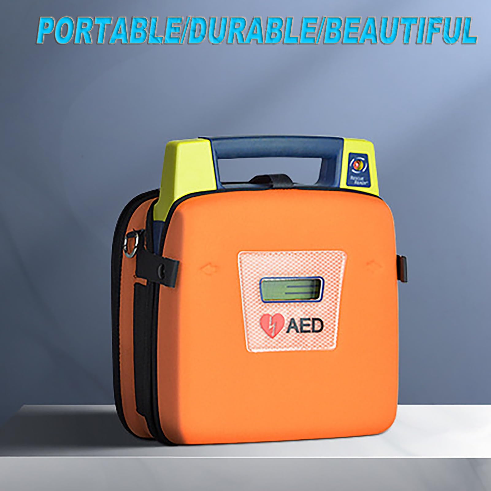 Sac de Rangement Portable for défibrillateur AED, Sac de Rangement d'urgence accrocheur avec Bretelles réglables, Conception à Deux Couches for la Maison, Le Bureau et Les lieux publics