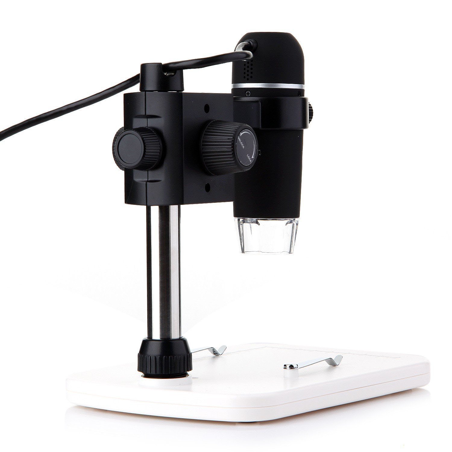 EMEBAY USB Microscopio Digital 5 MP de Vídeo Microscopique Cámara Lupa 300x | útil para la examinassions de pelo, textiles, insignias, girarla, plantas y monedas (entre muchos otros objetos y spécimens)