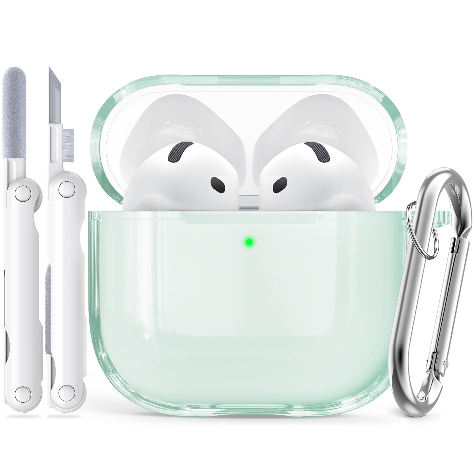 Inesore for AirPods Hülle, Transparent Shockproof TPU Case Compatible with Air Pod
