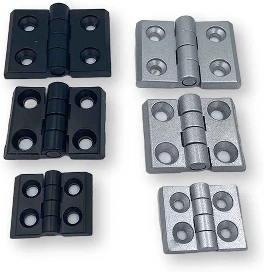2020 3030 3040 4040 Metal Hinge Zinc Alloy Hinge Finished Aluminum Hinge Door Hinge Connector (Size : 3040-Sliver-1Pcs)