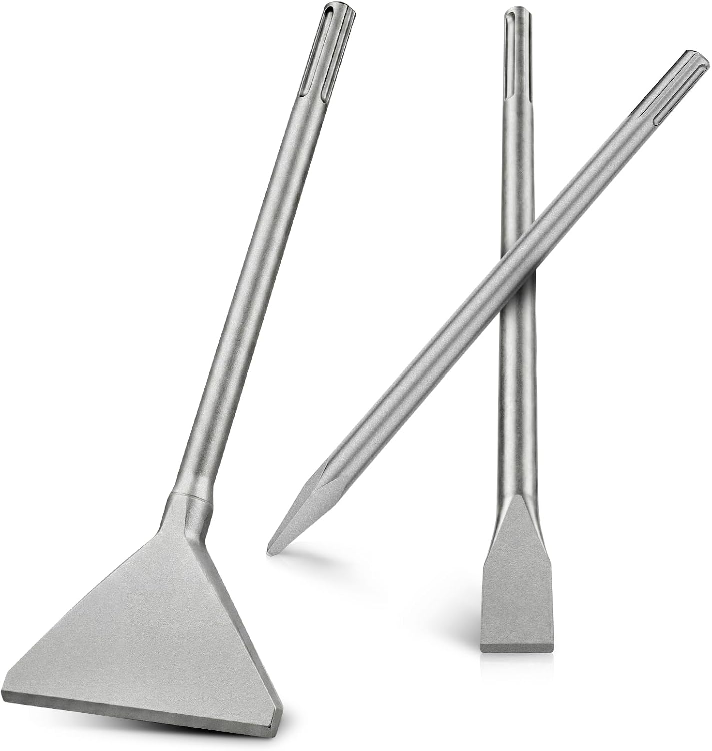 3 Pcs 6 "Chisel Compatible with Sds Max Tile Removal Bits Compatible with SDS Max Tool Masonry Concrete Drill Flat Point Scaling Chisels Home Improvement Tools for Concrete Stone Tile Floor Removal