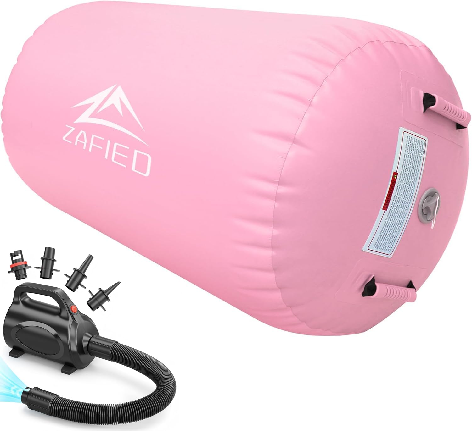 Air Roller Gymnastics, Air Roll Inflatable Air Barrel Gymnastics Yoga Roll with Air Pump Tumbling Mats Training Mat Gymnastics Mat Fitness Roll