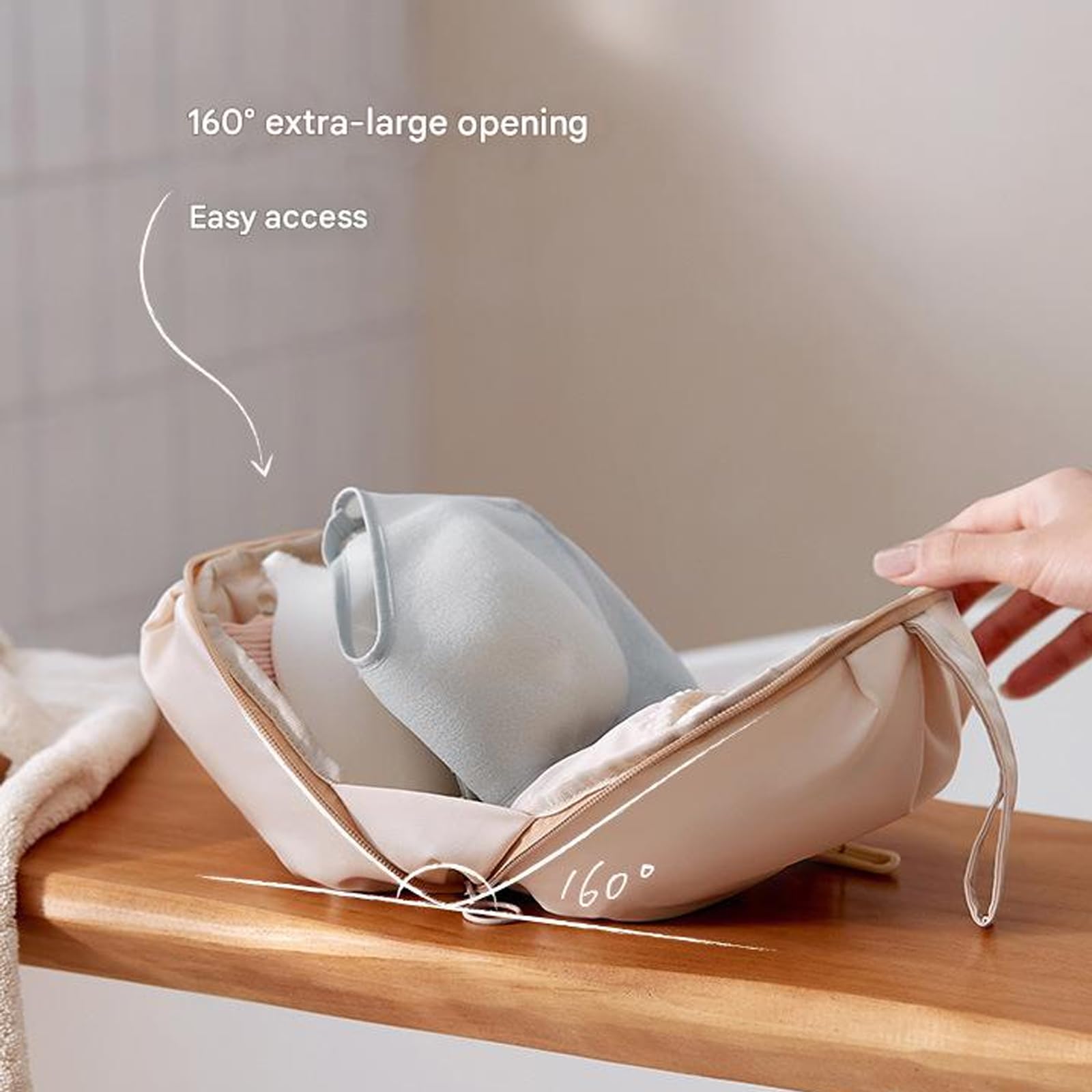 Borsa portaoggetti da viaggio, organizer aderente per vestiti, reggiseni, mutandine, calzini, organizer portatile e leggero