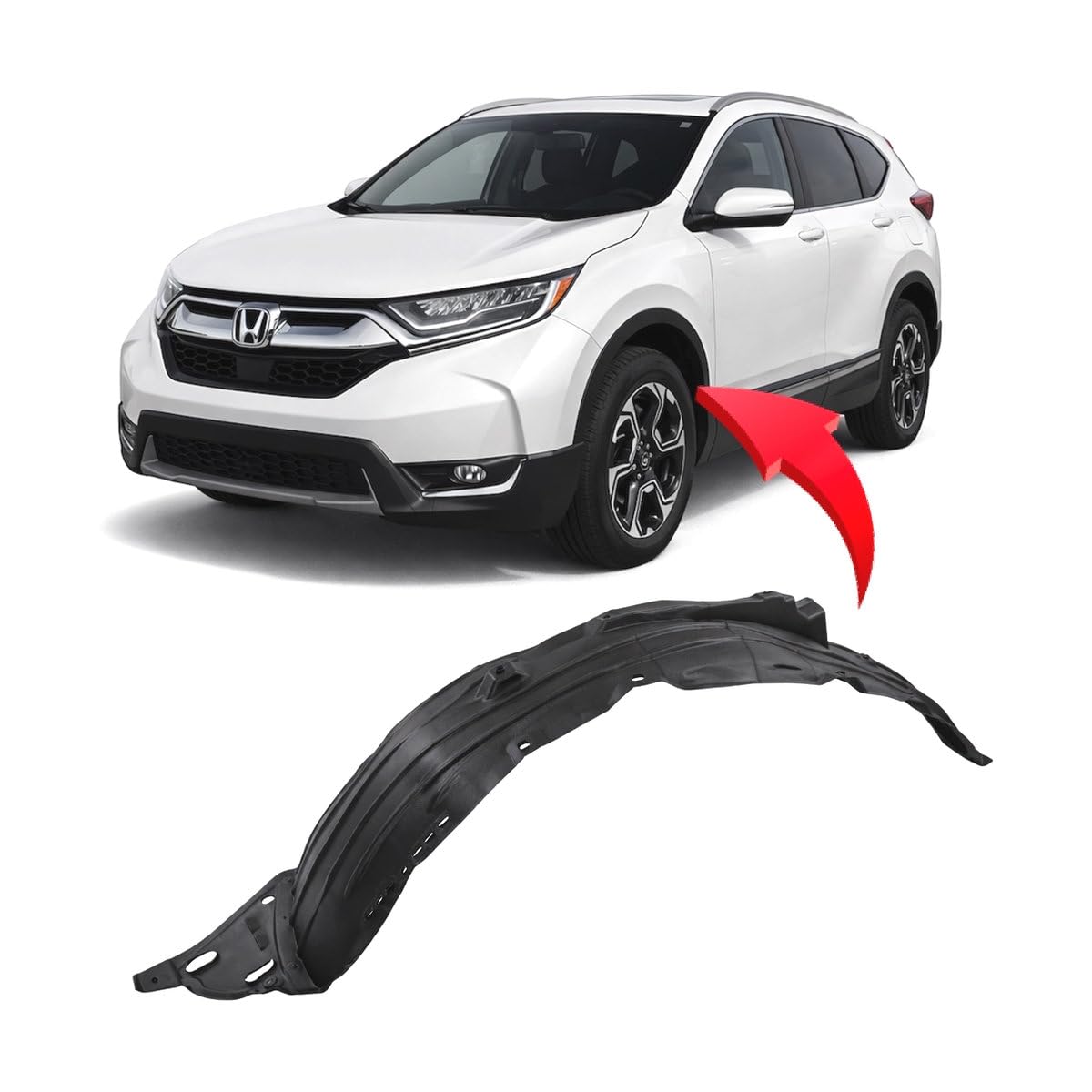 FitParts Compatible with Honda CR-V 2017–2022 Front Left Fender Liner