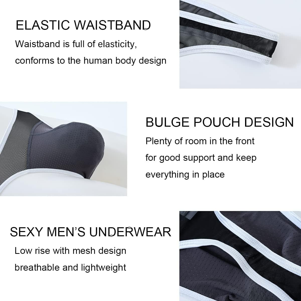 ZONBAILON Men's Thong and G String T-Back Low Rise Bulge Pouch Underwear - Image 2