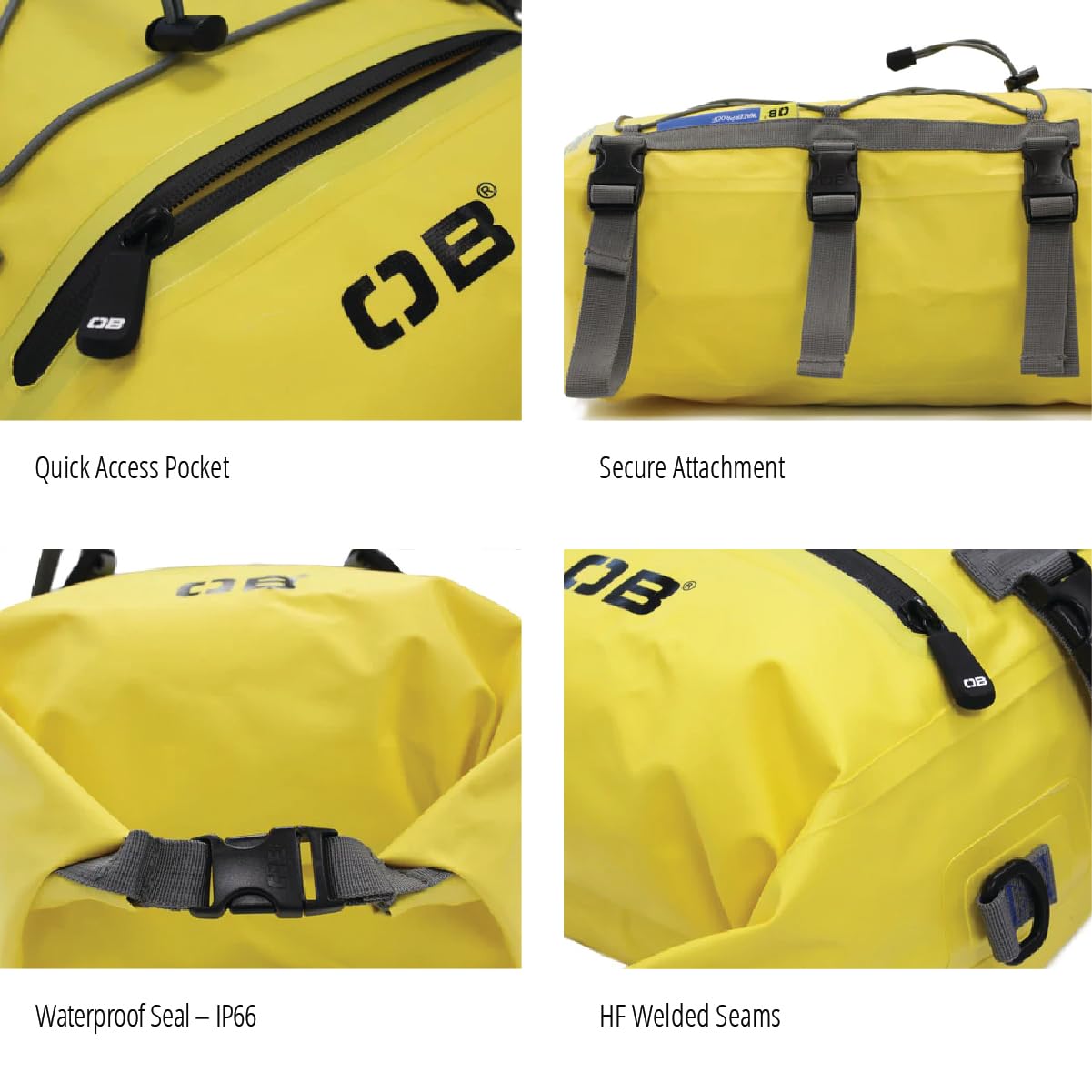 Overboard Gear OB1094Y - Respaldo Impermeable para Sup/Kayak 20L