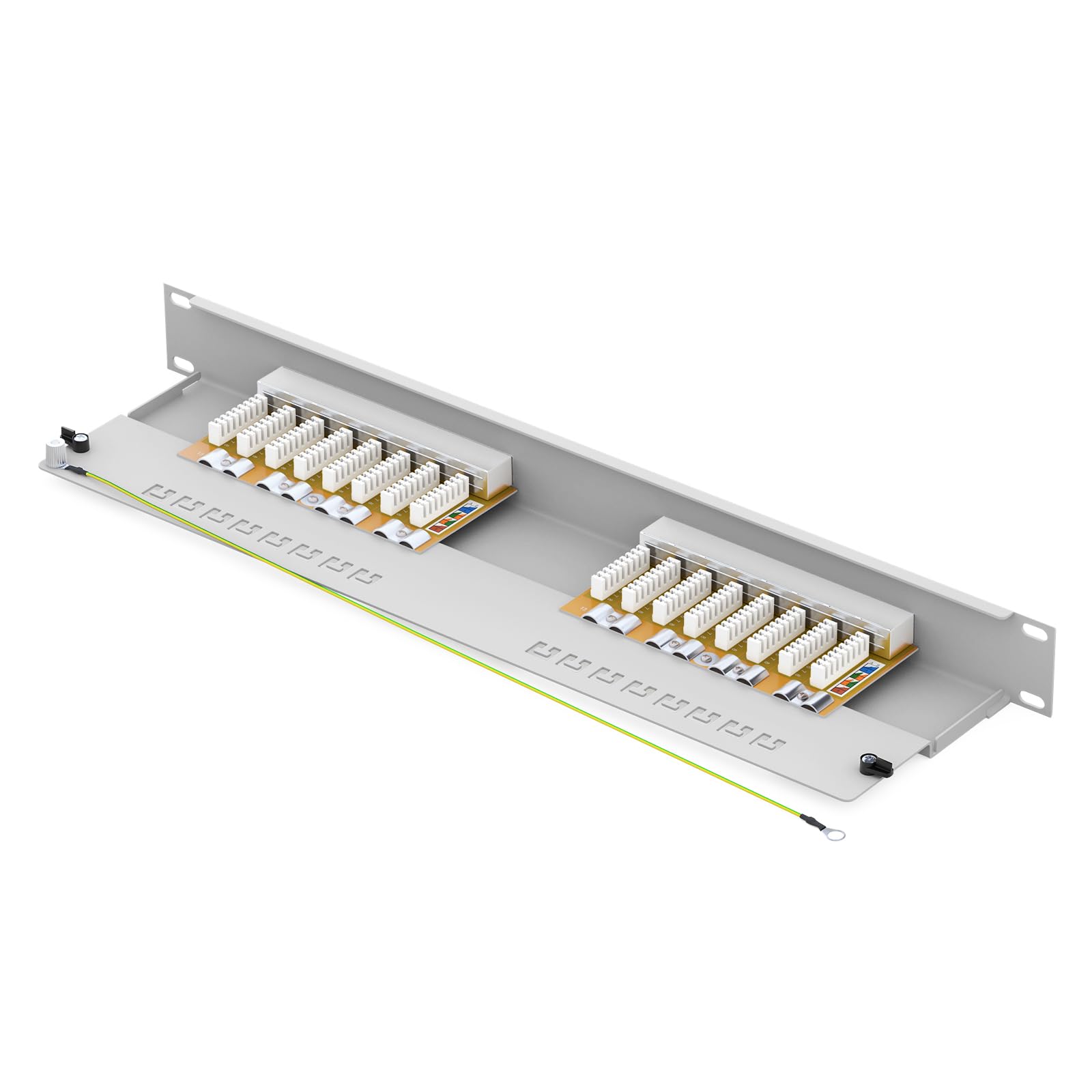 Pannello patch Cat 6 LSA 16 porte schermato 19 cali 1U RJ45 Professional TIA568A TIA568B