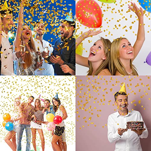 Image of Confetti Poppers Cannons for Wedding Birthday Graduation Baby Shower Anniversary Christmas New Year's Kids Fun Party Supplies Decorations and Favors (Gold)