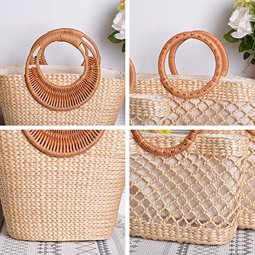 Bolso de Playa Grande Surakey de Paja miniatura 5