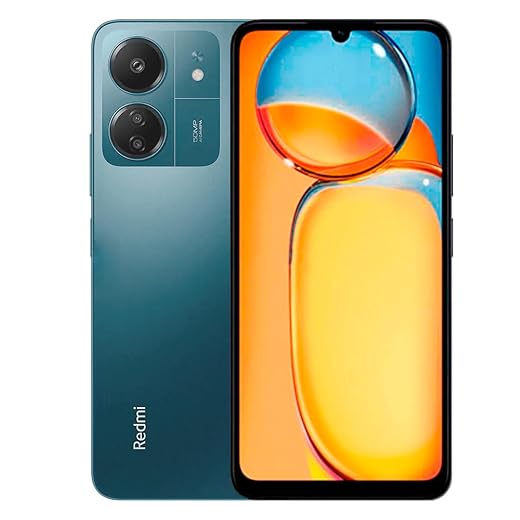 Xiaomi Redmi 13C 4G LTE (128 Go + 4 Go) Débloqué en usine Global ROM GSM 6,7" 50 MP Triple caméra (Tello Mint & Global) + Chargeur de voiture rapide gratuit (ROM bleu marine)