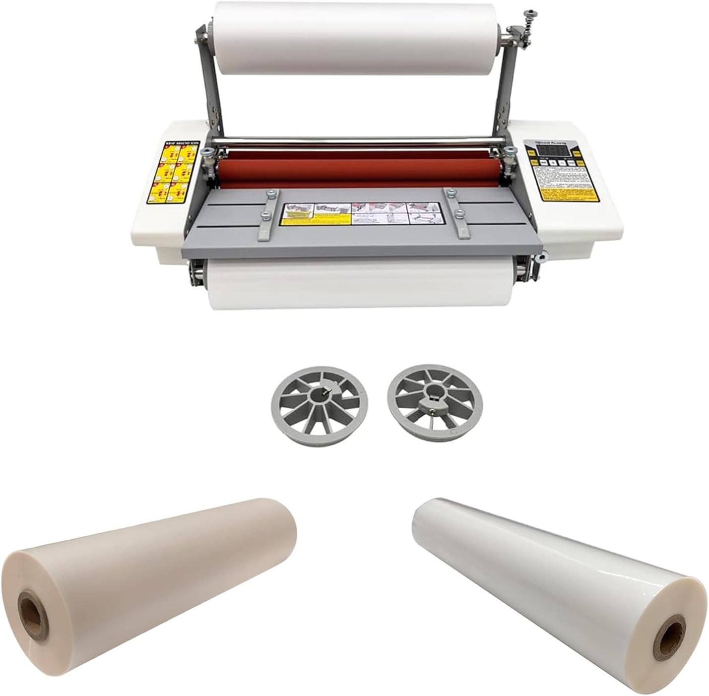 INTBUYING Cold Thermal Laminator Machine A2 Roll Laminator and Thermal Laminating Film Glossy BOPP