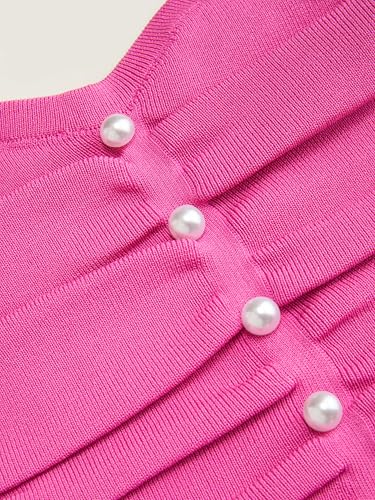 Image of CIDER Faux Pearl Tube Tops for Women Split Hem Knit Crop Y2K Going Out Tops | Cute Ruched Tops, Spring Summer Outfits, Vacation, Concert