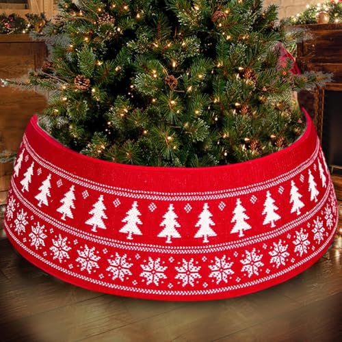 Collar de falda de árbol de Navidad elástico que oculta las patas feas de soportes artificiales 8