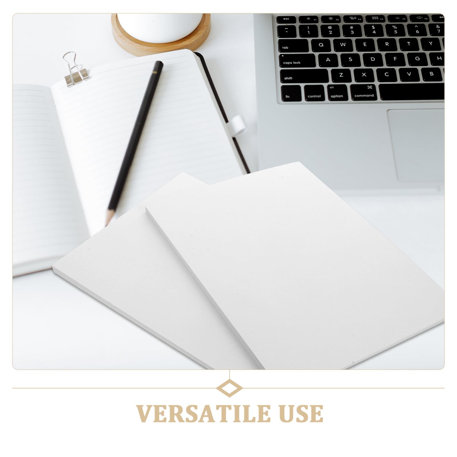 SEWACC Weißes Kartonpapier A4 90 Blatt Starkes Druckerpapier für Einladungen Notizen Postkarten Büro und Schulbasteleien