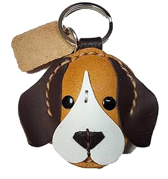 キャバリア　ビーグル　愛犬 ankoわんこシリーズ　バッグチャーム　キーホルダー Amazon.co.jp: [deaizaka.biz] ビーグル 犬 本革 ぷっくり