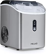 Newair Countertop Nugget Ice Maker, 26 lbs/Day Sonic Ice Machine in Stainless Steel   Self-Cleaning, Refillable Tank, Chewable Ice for Home, Kitchen, Office, or Coffee Bar