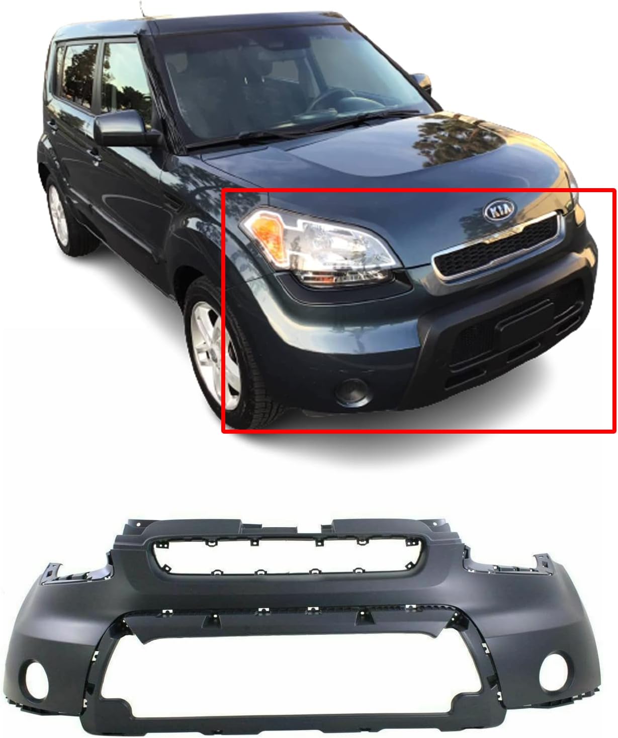 FitParts Compatible With Front Bumper Cover 2010 2011 Kia