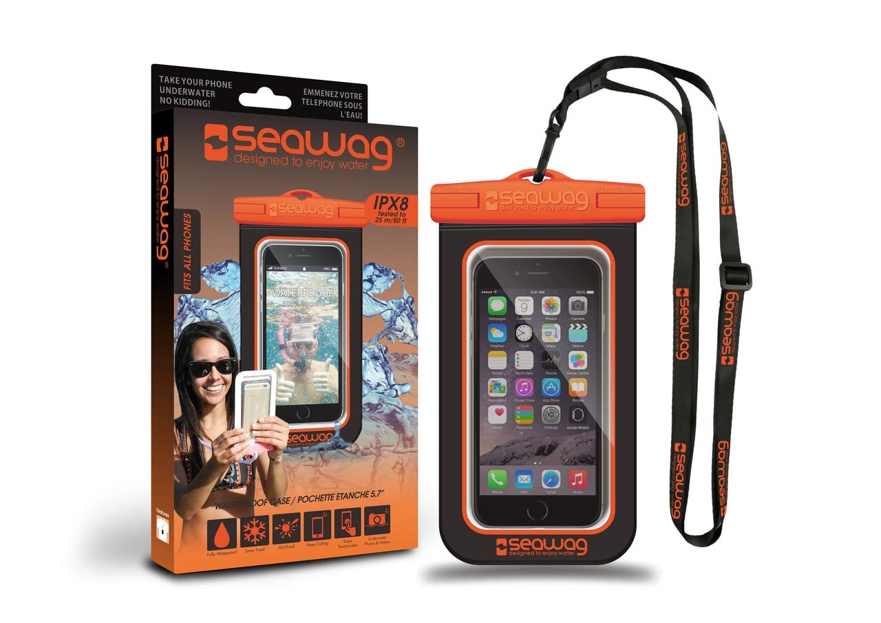 Seawag Universal Waterproof Case for Smartphone 5.7" (Black/Orange)