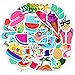 Qpout 100pcs Scrapbook Aufkleber für Kinder, Verschiedene Hawaiian Beach Style Aufkleber, Sommer Kinder Party Geschenke Notebook Journal Laptop Kühlschrank Tasse Skateboard Computer Dekoration