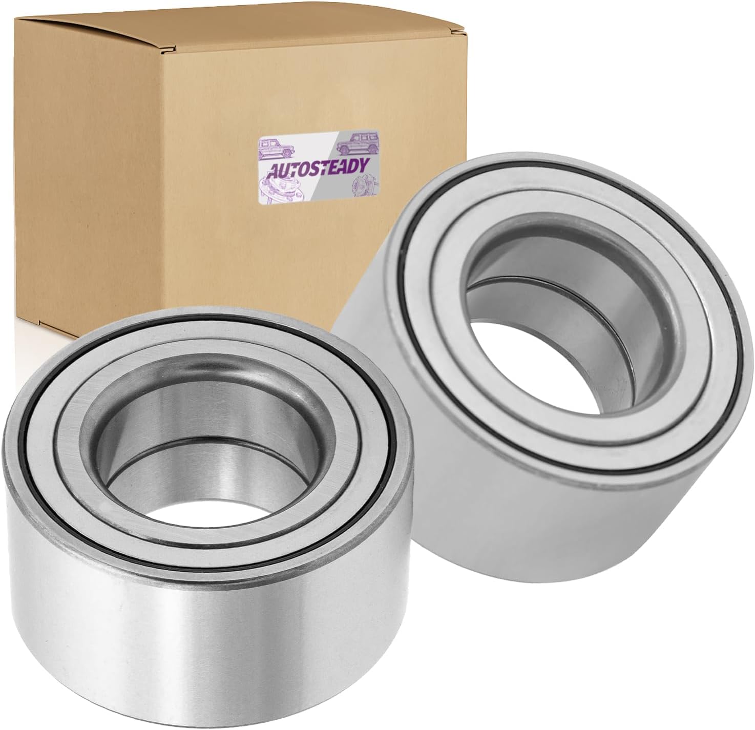 Front Wheel Bearing for 2007-2012 Dodge Caliber, 2007-2017 Jeep Compass, Patriot, 2008-2015 Mitsubishi Lancer, 2007-2018 Mitsubishi Outlander, 11-18 Outlander Sport Replacement Pair 510090