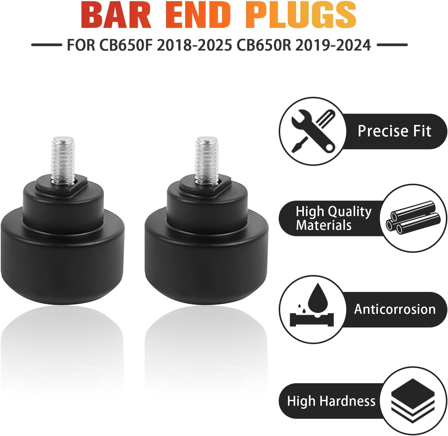 Motorcycle Handlebar Grips Plug Aluminum Bar End Cap Sliders Replacement for Honda CB650F 2018-2025 CB650R 2019-2024