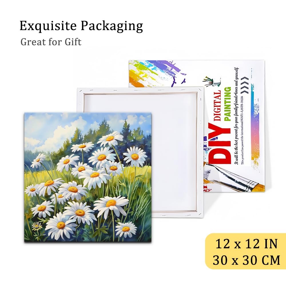 MEIYUDA DIY Paint by Numbers for Adults with Frame Flowers in a Vase, Arts and Crafts Kit for Adults Beginner Drawing Paintwork for Home Wall Decor 30x40cm
