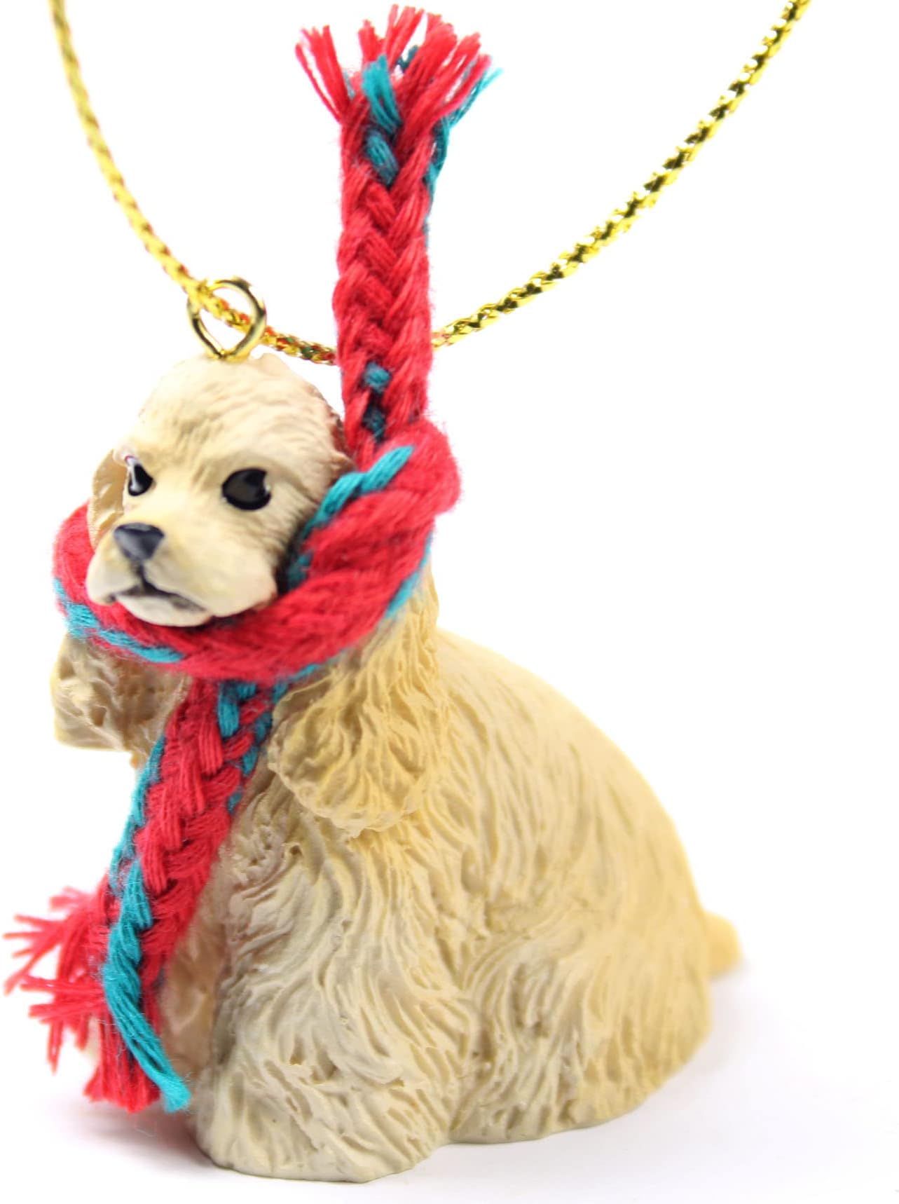 Cocker Spaniel Tiny Miniature One Christmas Ornament - Delightful! (Blonde)