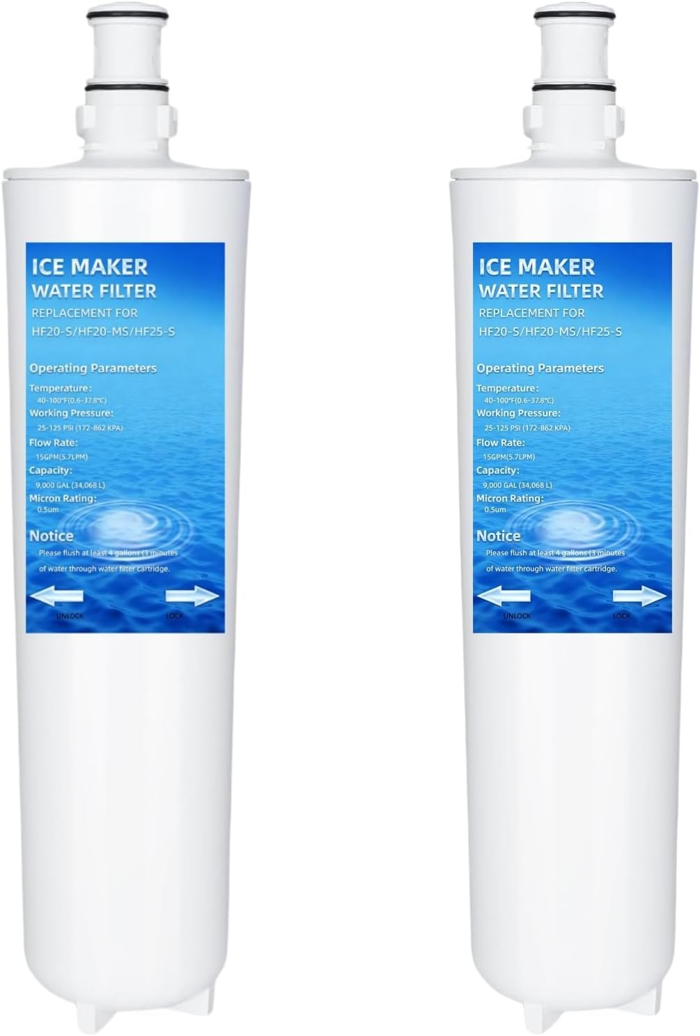 HF20-S HF20-MS HF25-S Water Filter Replacement Compatible with 3M High Flow Series Cartridge HF20-S, 5615103/HF20-MS, 5615109/HF25-S,5615203, Water Filtration System 3 Pack