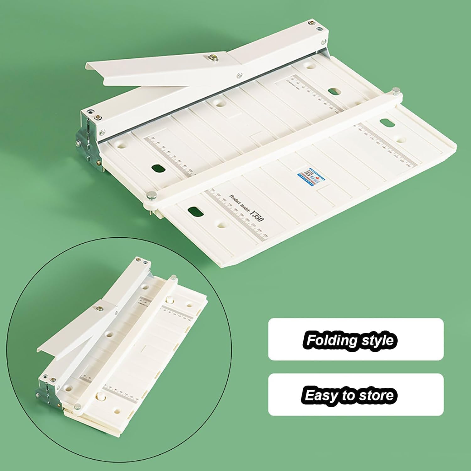 Creaser Scorer - Piegatrice manuale per carta, strumento per piegare e segnare fogli A4/A3, con guida precisa del righello, per carta A4, pressa per libri, piegatura e lavorazione di biglietti