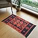 Secret Sea Collection, Modern Anatolian Style Small Size Area Rug - Charcoal Grey-Orange, 2' x 3' ft, Washable Cotton