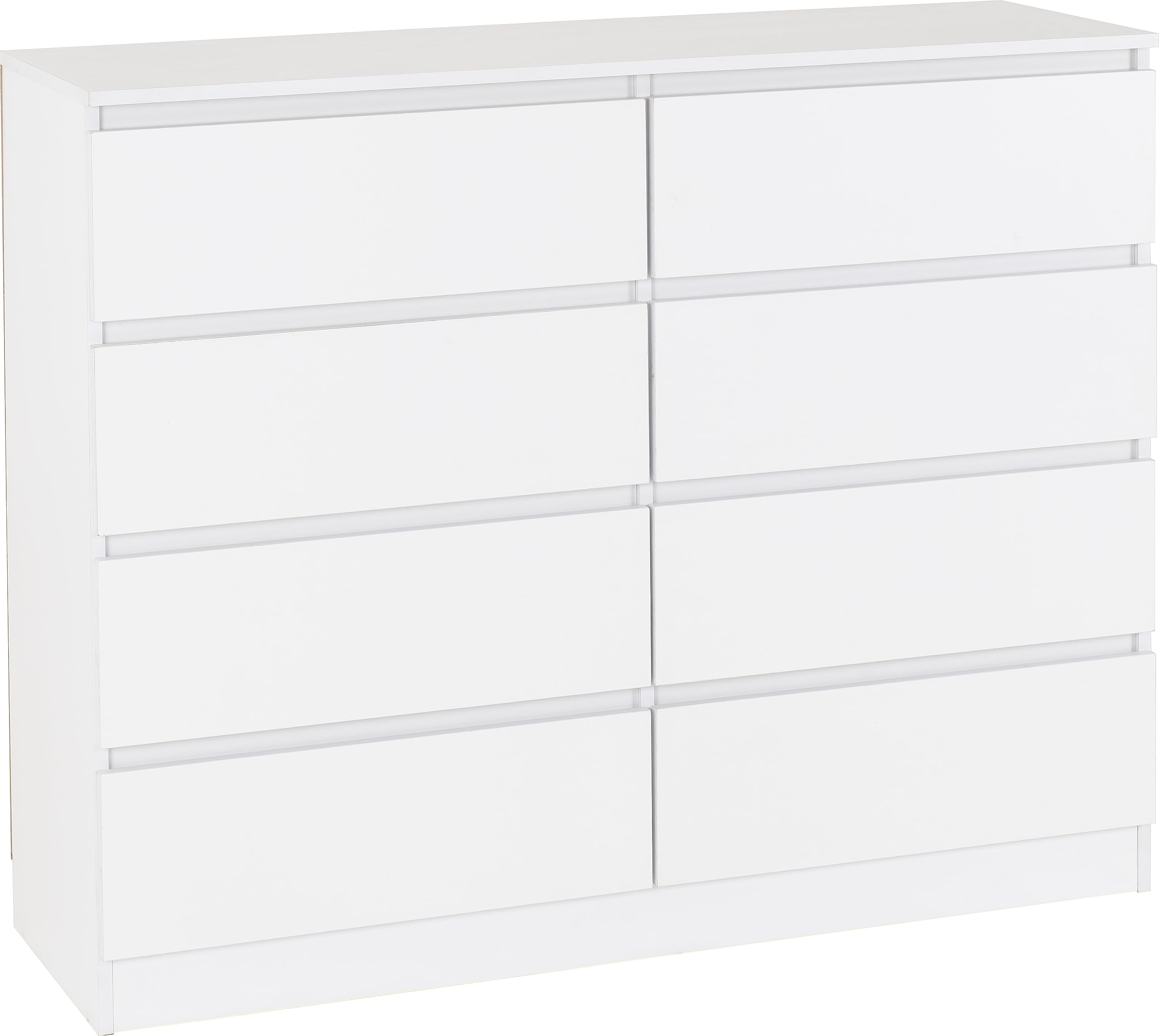 Seconique Malvern Chest of Drawers 8 Drawer White