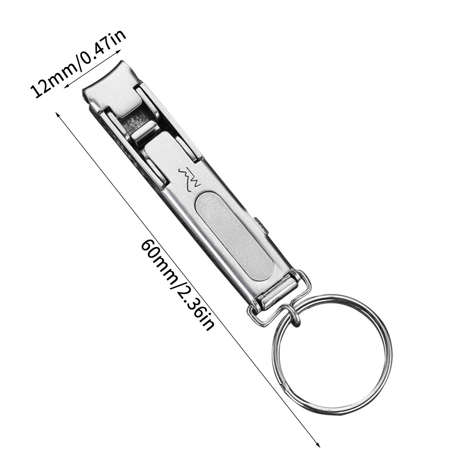 DNCG Foldable Nail Clippers, Stainless Steel Nail Clipper, Pocket Nail Clipper, Thick Nails Ultra Slim Folding Safety Lock Wide Jaw Opening Cutter with File, Portable Nail Cutters for Nail Care