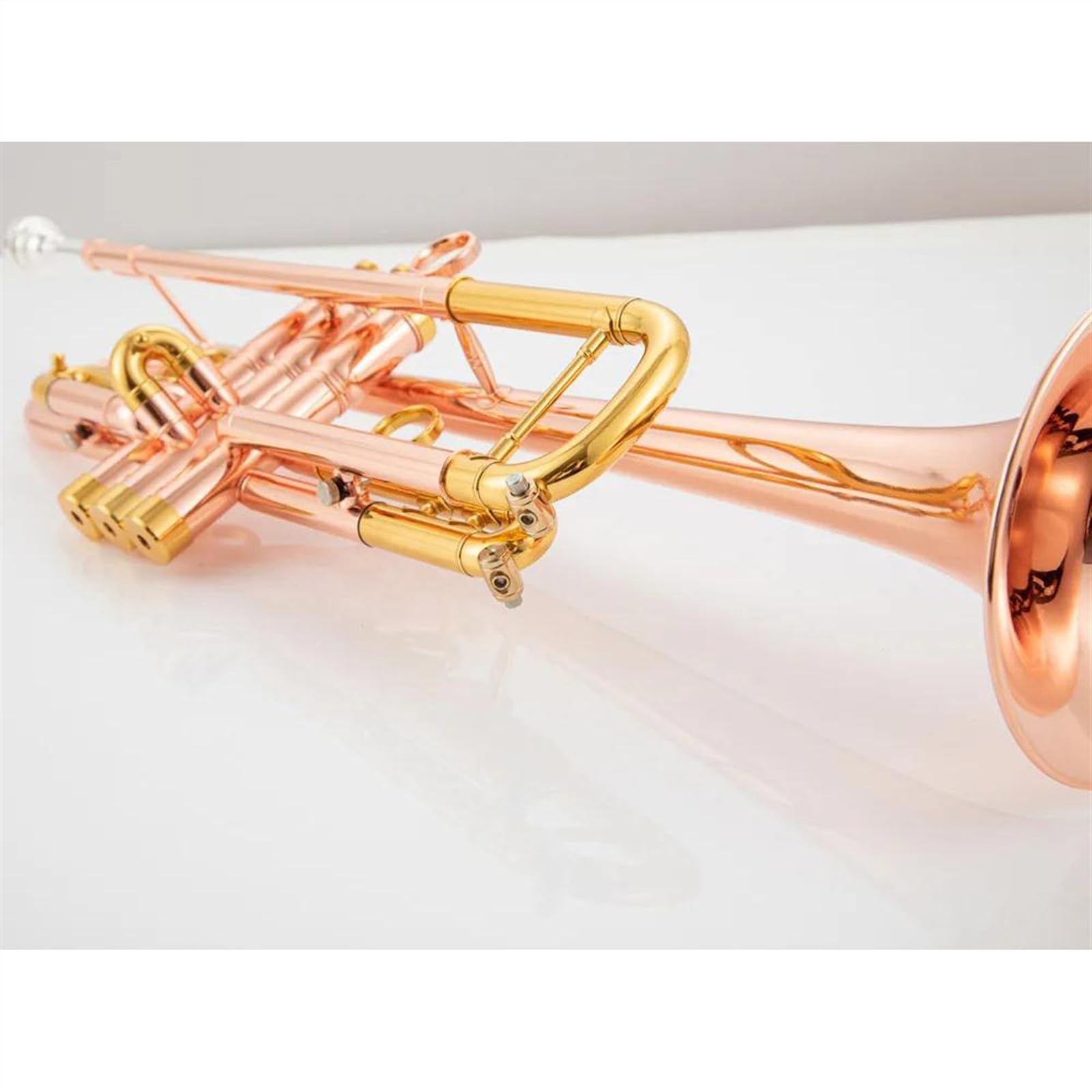 Standard Trąbka Trąbka Z Różowego Złota Miedź Vintage Klucz B Akcesoria Do Trąbki Profesjonalny Instrument Muzyczny Trąbka Dla Początkujących