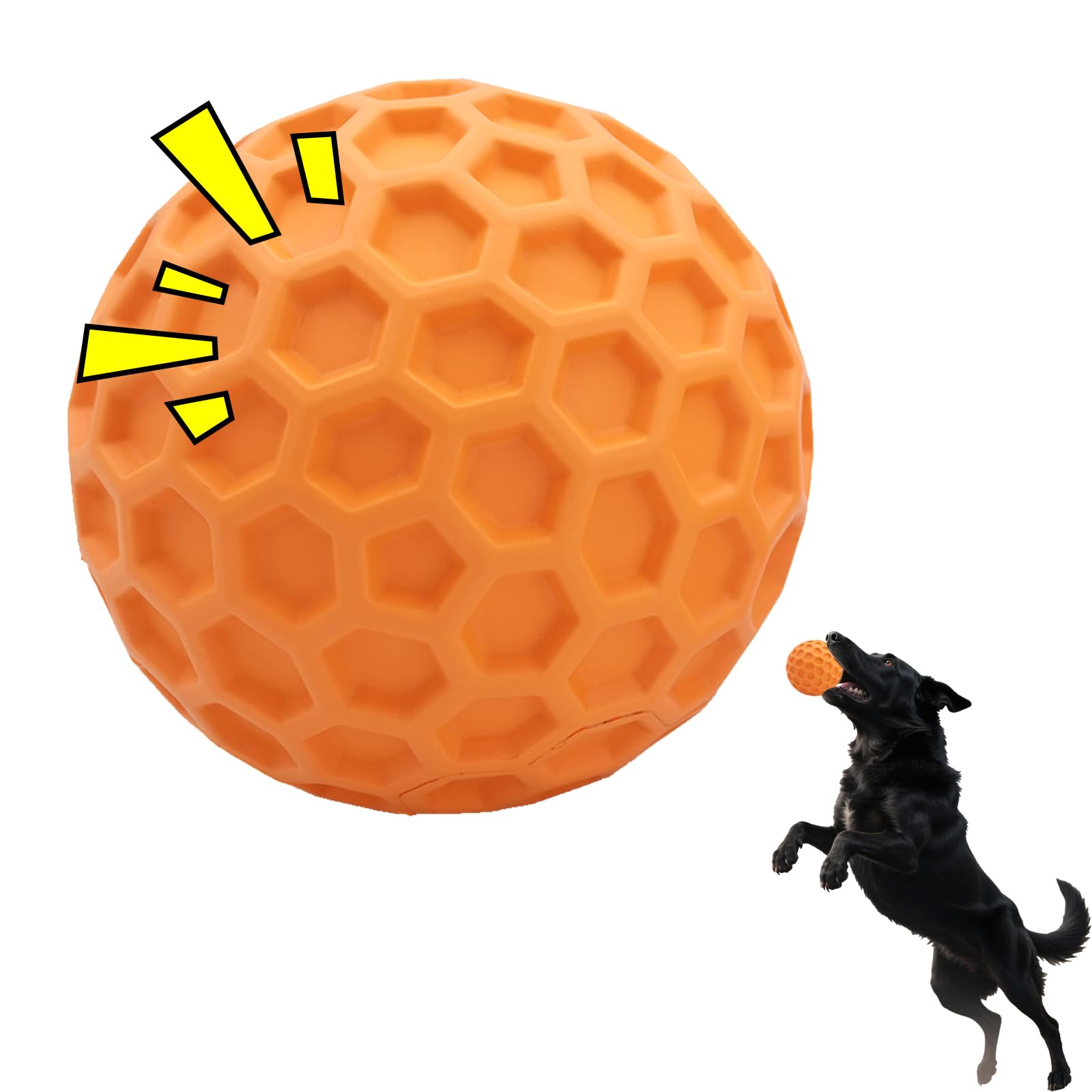 woeita Indestructible Squeaky Dog Ball