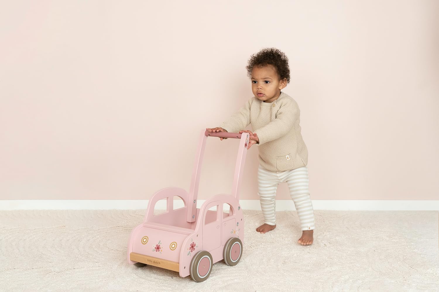 Little Dutch Laufwagen Schiebewagen Auto Holz Baby Kleinkind rosa - Fairy Garden