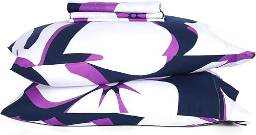 Miniatura 7 de VISI-ONE Extremely Stoked - Juego de sábanas tamaño King, 100 % algodón, con bolsillo profundo de 15 pulgadas, resistente a la decoloración,