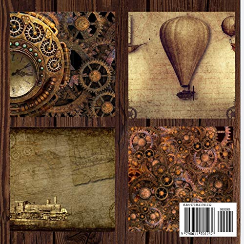 Craft Paper Pad Steampunk 8.5x8.5 Craft Paper, 4 Designs, 20 Sheets: Origami Vintage Flowers Pattern Scrapbooking Cardmaking Craft DIY Die Cuts ... Album for Kids Party Christmas Greeting Cards steampunk buy now online