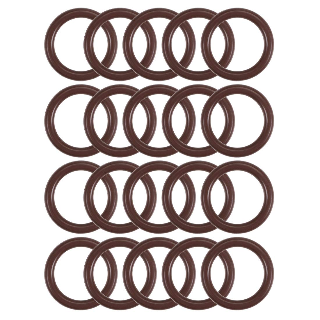 sourcing map Fluorine Rubber O-Rings 23mm OD 17mm ID 3mm Width, Metric FKM Sealing Gasket, Pack of 20