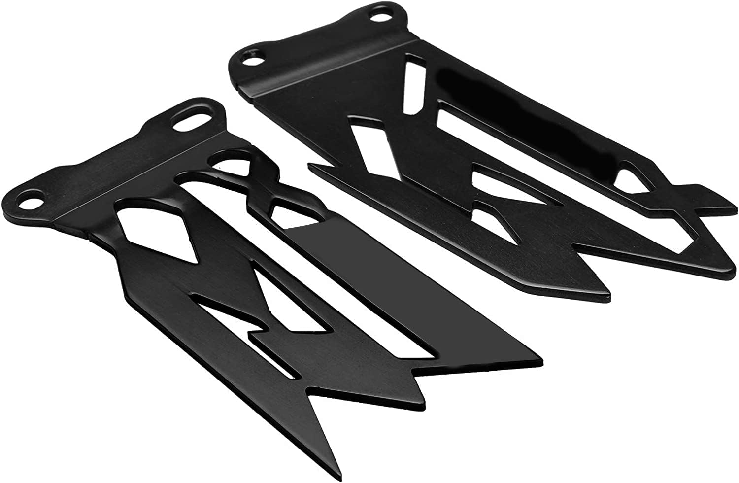 Foot Peg Heel Plates Guard Protector Compatible with Suzuki GSX-R 600/750 2006-2016, GSX-R 1000 2003-2016 (Black)
