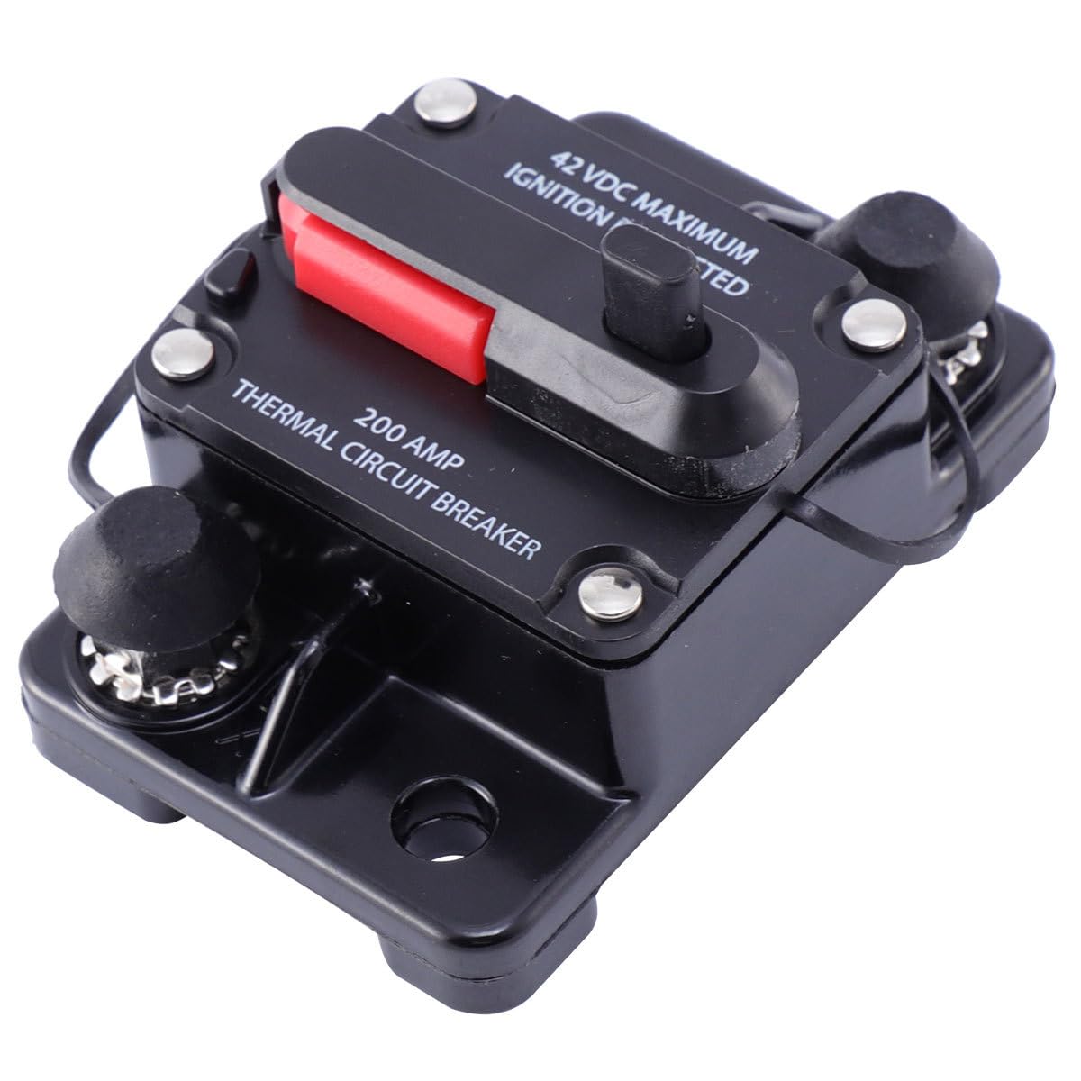 Alipis 200a Auto Reset Circuit Breaker Fuse Inverter for Car Boat Rv ATV Truck Inline Automotive Replacement Switch