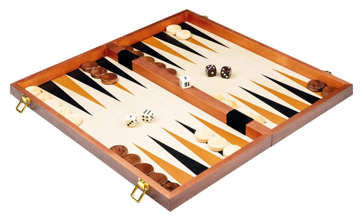Philos 2510 - Schach-Backgammon-Dame-Set, Feld 40 mm, Königshöhe 78 mm